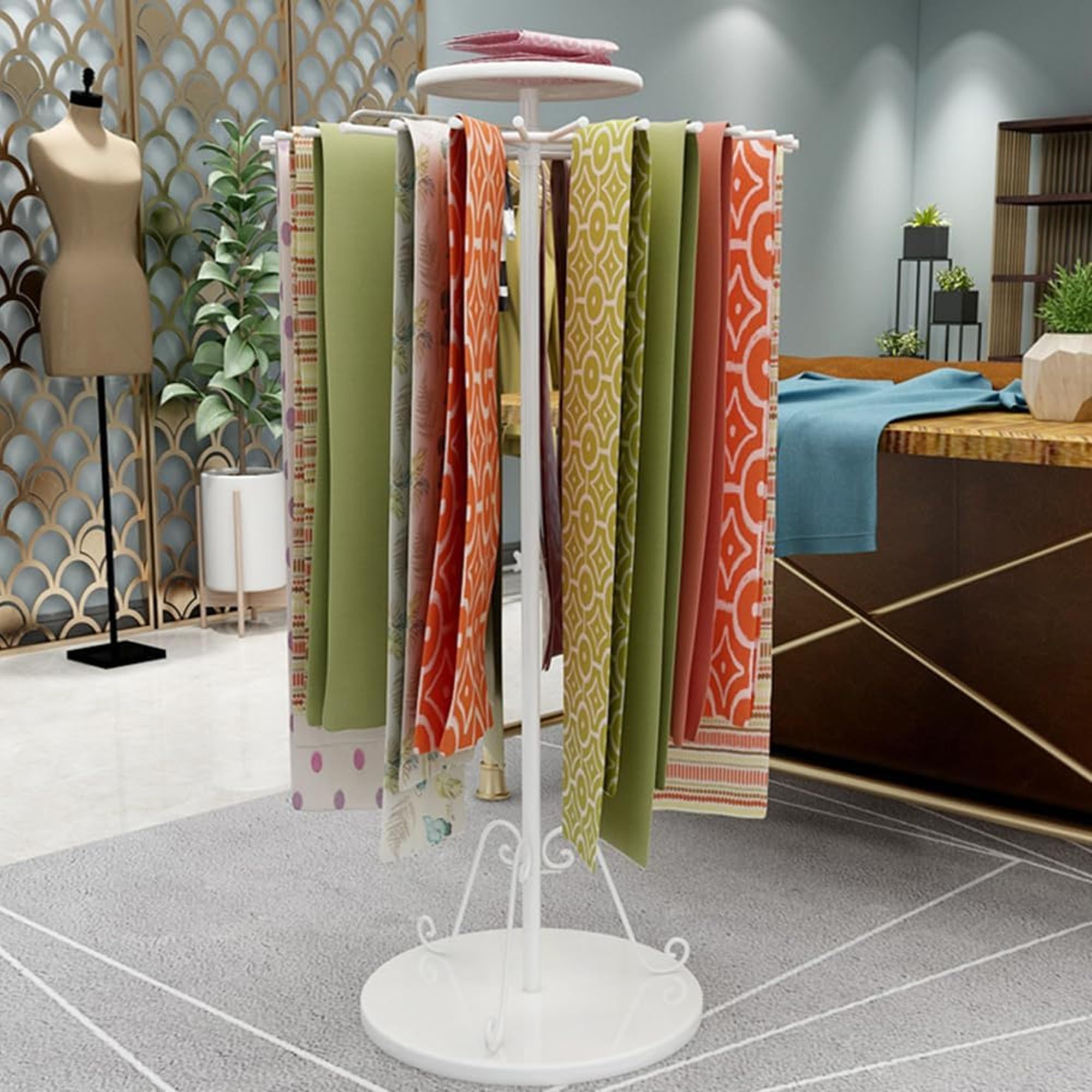 Amazon.com: ZZYYZZ Floor Standing Scarf Holder - 360° Rotation